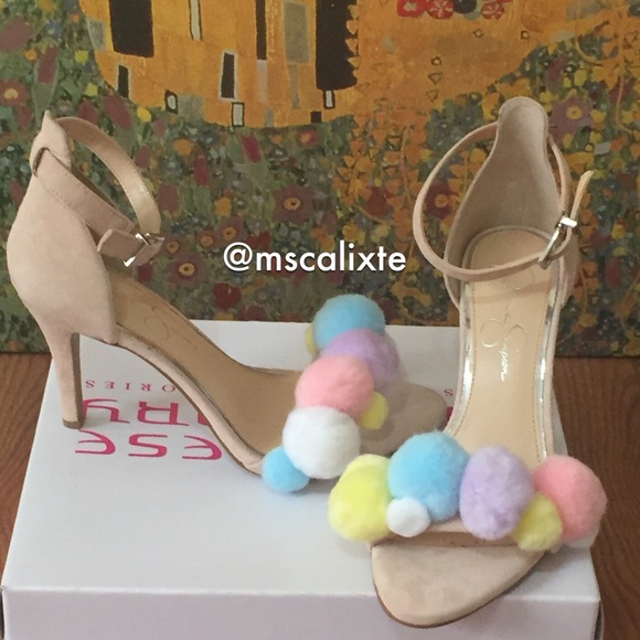 🤗ONE DAY SALE🤗🍭pom pom heels 🍭 - Picture 2 of 4